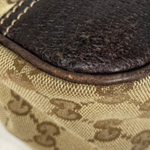 Gucci Canvas Bag Ribbon Beige Brown Princess Tote GG - Picture 3 of 7